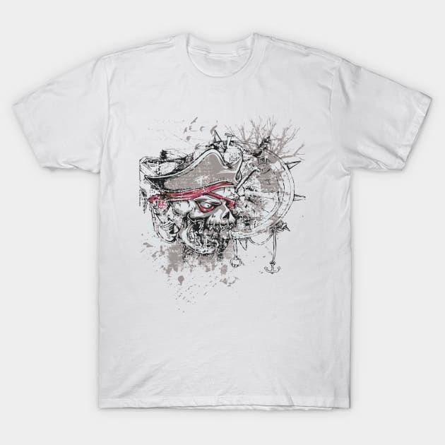 Skull Pirate T-Shirt by eufritz